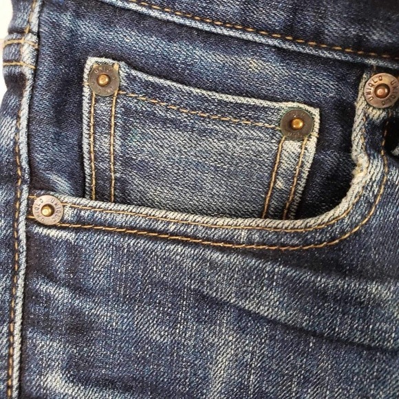 Uniqlo Redline Selvedge Jeans 29X27 Dark Slim Straight Kaihara Dark Wash - Picture 9 of 13